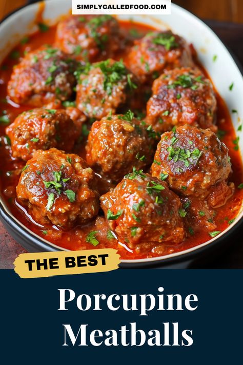 Delight in the convenience of the Porcupine Meatballs recipe, a simple, healthy dinner blending ground beef recipes with rice. Perfect for all cookware, from instant pot to slow cooker, these meatballs in tomato sauce are a homemade, easy treat. Prepare with tomato soup or sauce, and choose from crockpot or minute rice methods. Ideal for a hectic lifestyle, this dish is adaptable with baked options. Check the Porcupine Meatballs recipe and more minced beef recipes at simplycalledfood.com. Crockpot Porcupine Meatballs Slow Cooker, Minute Rice Porcupine Meatballs, Porcupine Meatballs Easy Crockpot, Mince Recipe Ideas, Slow Cooker Porcupine Meatballs, Mince Beef Recipes Healthy, Rice Meatballs Recipes, Slow Cooker Minced Beef Recipes, Porcupines Recipe