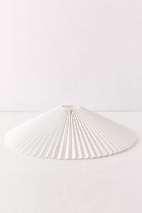 Pleated Lamp Shade | Urban Outfitters Canada Pleated Lamp Shade, Pleated Lamp, Origami Lampshade, Neutral Interior Design, Pleated Lamp Shades, Ceramic Pendant Light, Japanese Interiors, Accordion Pleats, Beautiful Home Designs