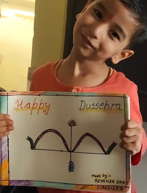 Check out these cute tiny tots of LKG, UKG, and Class I and their lovely drawings as they celebrated Dussehra this Sunday. #TheHeritageSchoolNorthCampus #CBSESchool #LearnersExperience #Dussehra #OnlineActivity Dushera Craft For Kids Easy, Dusherra Activity For Kids, Dushera Activity For Kids, Dussehra Activity For Kids, Dussehra Drawing For Kids, Dussehra Craft For Kids, Dussehra Drawing, Lovely Drawings, Dussehra Celebration