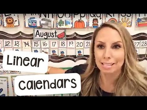 (690) All About Linear Calendar for Preschool, Pre-K, and Kindergarten - YouTube Calendar For Preschool, Linear Calendar, Calendar Preschool, Preschool Organization, Calendar Skills, Preschool Calendar, Preschool Circle Time, Chart Ideas, Circle Time