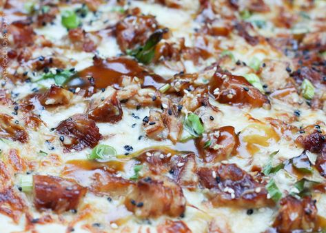 Teriyaki Pizza, Chicken Teriyaki Sauce, Chicken Pizza Recipes, Teriyaki Sauce Recipe, Pizza Snacks, Chicken Teriyaki, Adobo Chicken, Brown Sauce, Potato Skins