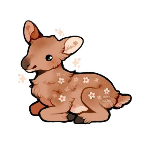 Lil Doodles, Flowers Cottagecore, Drawing Instagram, Cottage Core Art, Deer Drawing, Bambi Art, Deer Illustration, Deer Fawn, Animal Doodles