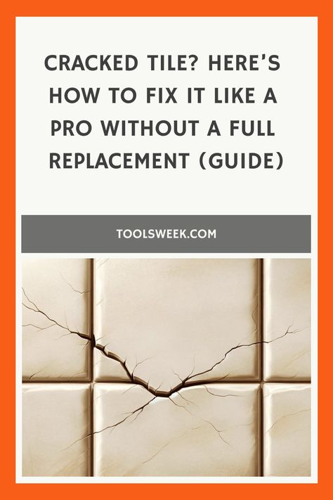 Cracked Tile? Here’s How to Fix It Like a Pro Without a Full Replacement (Guide) Cracked Tile Repair, Tile Filler, Grout Repair, Tile Repair, Tile Counters, Ceramic Floor Tile, Diy Tile, Tile Grout, Adhesive Tiles