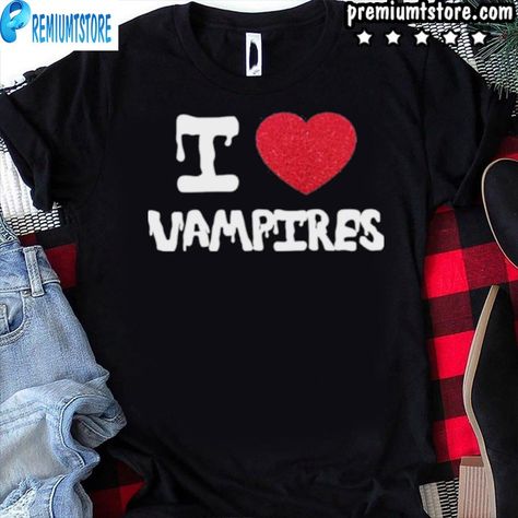 I Heart Vampires Shirt, I Heart Vampires, I Love Vampires, Sweater Designs, Grunge Outfit, Aesthetic Grunge Outfit, Gothic Wedding, Head Accessories, Aesthetic Grunge