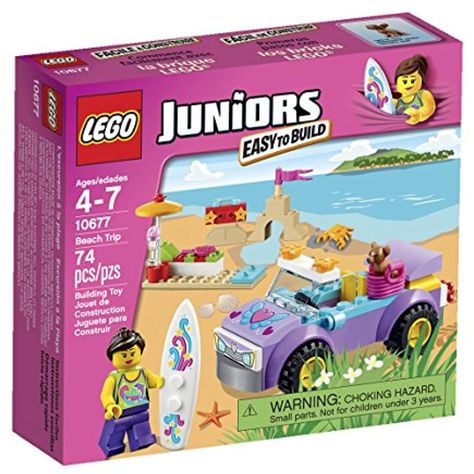 LEGO Juniors Beach Trip (10677) >>> See this great product. (This is an affiliate link) Lego Friends Party, Lego Juniors, Games To Play With Kids, Running On The Beach, Convertible Car, Lego For Kids, Buy Lego, Have A Day, Construction Toys