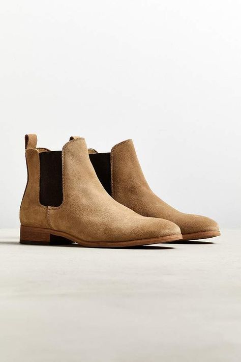 Shoe The Bear Chelsea Boot Tan Suede Chelsea Boots, Tan Chelsea Boots, Chelsea Boots Outfit, Beige Ankle Boots, Boots Men Outfit, Converse Outfits, Ankle Boots Men, Suede Chelsea Boots, Chelsea Boots Men