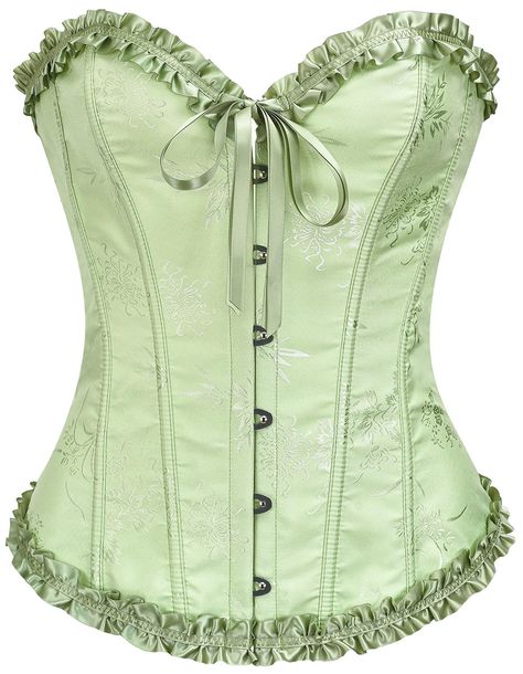 PRICES MAY VARY. MAKE ANY OUTFIT MORE SENSUAL: If you're looking for a piece that will turn heads and make an unforgettable impression, this corset top is the right choice! The corset tops for women will be the hottest piece of clothing in your closet. The corset shapewear will help you get the perfect hourglass figure by pushing up your bust and slimming down the waist. With their sleek and seductive design, these bustier tops for women are ideal for adding sensuality and sophistication. COMFOR Green Corset Top, Bustier Lingerie, Green Corset, Corset Bodysuit, Lace Corset Top, Corset Vest, Corset Shapewear, Corset Tops, Jane Clothing