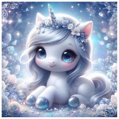 Unicorn Pictures Cute, Unicorn Picture, Kawaii Pics, Magical Animals, Animal Wallpapers, Melody Wallpaper, Cats Photos, My Melody Wallpaper, Unicorn Pictures