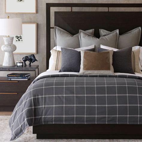 Eastern Accents Carmel Duvet Cover Set by Barclay Butera | Perigold Daybed Comforter, Plaid Duvet Cover, Plaid Comforter, California King Duvet Cover, Plaid Bedding, Super King Duvet Covers, Barclay Butera, Blue Duvet Cover, Double Duvet Covers