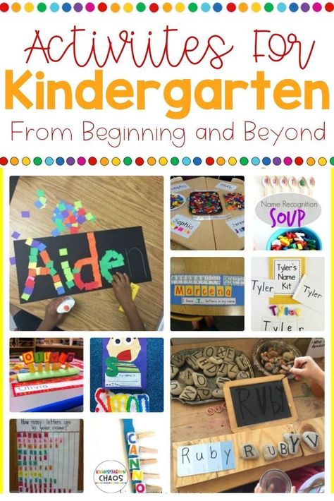 Kindergarten Name Activities, First Week Of Kindergarten, Name Writing Activities, Kindergarten Names, Beginning Of Kindergarten, Kindergarten Math Games, First Day Activities, Math Centers Kindergarten, Activities For Kindergarten