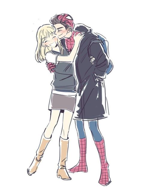 Peter And Gwen, Peter Gwen, Spiderman And Spider Gwen, Univers Marvel, Spiderman 3, Without Borders, Spiderman Comic, Spider Gwen, Gwen Stacy