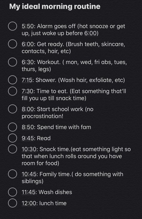 How To Be Productive In The Morning, Morning Routine For Guys, How To Be Productive In School, Morning Routine Notion, Clean Mindset, Ideal Morning Routine, Fall Morning Routine, Productive Routine, Morning Routines List