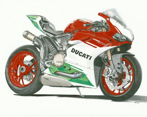 Ducati Panigale R Final Edition. A4, pencils Ducati Drawing, Ducati Art, Vehicle Drawing, Car Anime, Scott Robertson, Motorbike Art, Car Advertising Design, Moto Ducati, Anime Decals