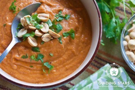 Moroccan Tomato Soup - Guiding Stars Northern Africa, Peanut Soup, Creative Cooking, Interesting Recipes, Soup And Stew, Vegan Soup, Red Lentil, Healthy Side Dishes, Tomato Soup