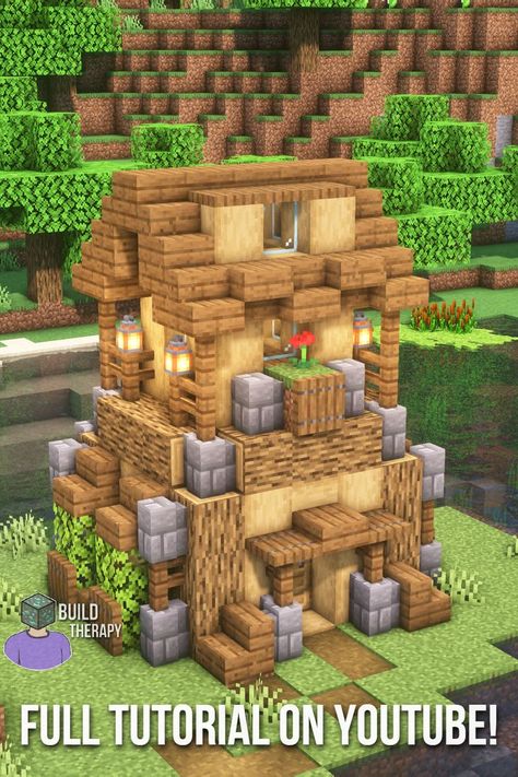 Minecraft 8x8 House, House For Minecraft Easy, Small Starter Home Minecraft, Minecraft Small Simple House, Very Small Minecraft House, Minecraft Cute House Ideas Small, Mangrove Starter House Minecraft, Cool Small Minecraft Houses, Compact Minecraft House