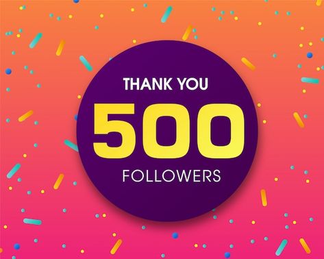 500 followers thank you Premium Vector | Premium Vector 500 Followers Instagram, Dora Cartoon, Mobile Tricks, Red Background Images, Followers Instagram, Vector People, Blur Background In Photoshop, 500 Followers, Man Photography