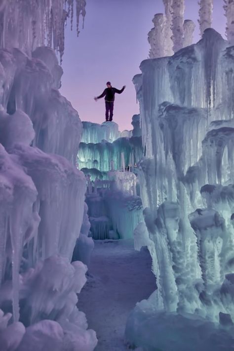 Ice Castle in Silverthorne, Colorado                                                                                                                                                      More Silverthorne Colorado, Ice Formations, Winter Vacations, Ice Castle, Explore Colorado, Winter Weekend, Matka Natura, Ice Castles, Ice Climbing