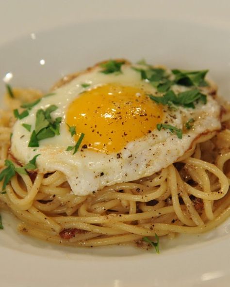 Late-Night Pasta Recipe Night Dinner Recipes, Late Night Dinner, Spaghetti Carbonara, Taste Test, Pasta Recipe, An Egg, Brain Health, Breakfast Lunch, Food Network