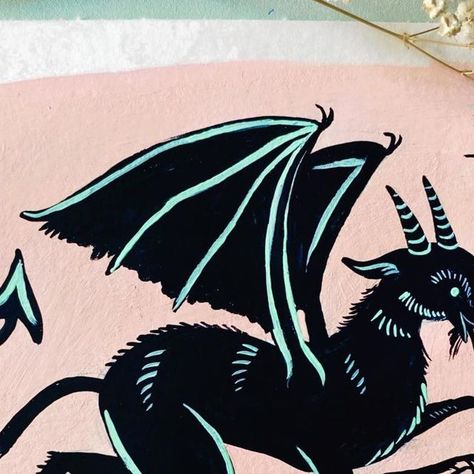 Olivia Faust on Instagram Jersey Devil Art, Jersey Devil Tattoo, The Jersey Devil, Devil Tattoo, Jersey Devil, Tattoos, Instagram, Art