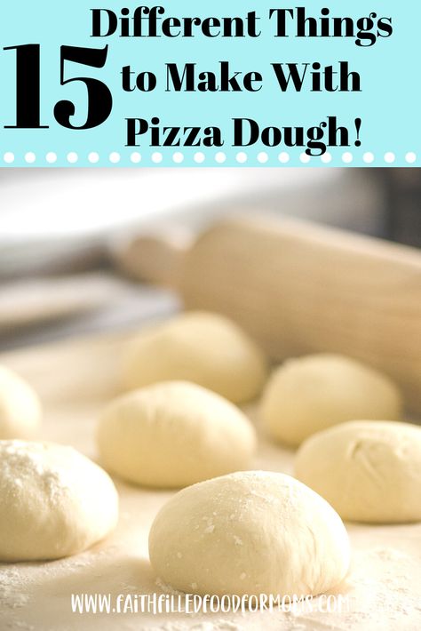 15 different things to make with pizza dough. What else can I make with Pizza Dough? Lots!! Use this dough recipe to make these easy delicious pizza dough recipes and ideas.  Makes more than just pizza! #pizza #homemadedough #bread #breaddough #pizzadough #weeknightdinners #easymeals #easybreadrecipes Pizza Oven Dough, Wood Fired Pizza Dough Recipe, Make With Pizza Dough, Outdoor Pizza Oven Recipes, Pizza Oven Recipes Wood Fired, Pizza Oven Pizza, Neapolitan Pizza Dough Recipe, Ooni Pizza Oven, Wood Fired Oven Recipes