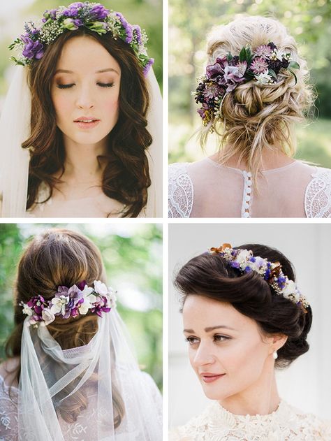 Trend Alert! 30 Ideas for Purple Wedding Flowers | OneFabDay.com Purple Ceremony Arch, Wedding Flowers Wildflowers, Lilac Bouquet, Wedding Flowers Roses, Simple Wedding Flowers, Yellow Wedding Flowers, Purple Wedding Cakes, Modern Wedding Flowers, Tropical Wedding Flowers