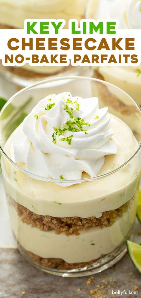 Lime Cheesecake No Bake, No Bake Key Lime Cheesecake, Lime Dessert Recipes, Key Lime Cheesecake Recipe, No Bake Key Lime, Key Lime Recipes, Key Lime Desserts, Mason Jar Desserts, Lime Desserts