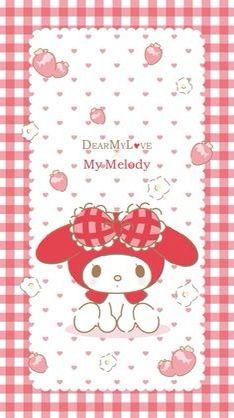 Kawaii My Melody, Paper Cartoon, 헬로키티 배경화면, Tartan Wallpaper, Onegai My Melody, Sanrio Wallpapers, Melody Wallpaper, Paper Cute, My Melody Wallpaper