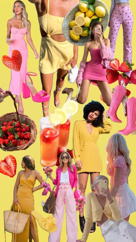 Strawberry Lemonade 🍋🍓 #summer #summeroutfit Lemonade Photoshoot, Lemonade Outfit, Friends Ideas, Strawberry Lemonade, Lemonade, Photo Shoot, Summer Outfits