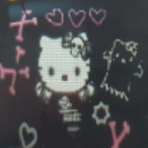 Emo Aesthetic Grunge, Y2k Emo Aesthetic, Aesthetic Emo, Emo Aesthetic, Trash Art, Hello Kitty, Kitty, Stars