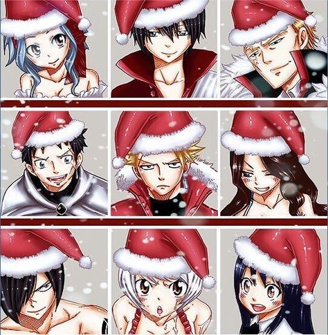 Fairy Tail Christmas, Fairy Tail Photos, Fairy Tail Family, Fariy Tail, Fairy Tail Girls, Fairy Tail Nalu, Fairy Tail Couples, Anime Christmas, Fairy Tail Ships