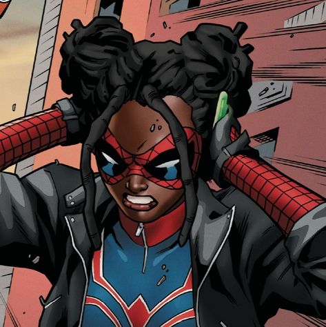 comic: Edge of Spider-Verse (2022) Uk Icon, Icons Marvel, Black Pfp, Comic Book Girl, Deadpool And Spiderman, Black Spiderman, Black Comics, Spider Girl, Man Icon