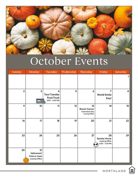 Candlewood's Fun October Resident Events! #WeLoveOurResidents #lovewhereyoulive #CorpusChristi #Candlewood #ResidentEvents #Community #October #FallFun #Halloween #Pumpkins #TacoTuesday National Dessert Day, October Events, Resident Events, Pretzel Day, Cupcake Day, Coffee And Donuts, Spooky House, Wood Candles, Taco Tuesday