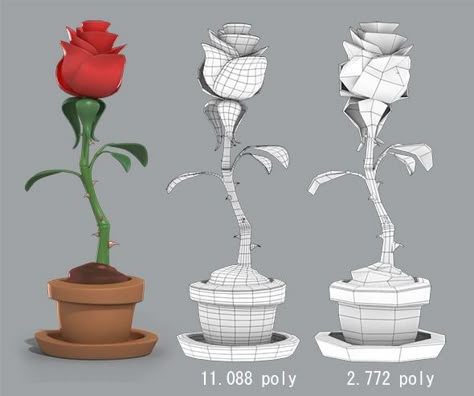 Cartoon Rose in the pot #Cartoon, #Rose, #pot Rose Pot, Virtual Reality Art, Blender Character Modeling, Cartoon Rose, Maya Modeling, Cyberpunk Armor, Photoshop Tutorial Typography, 3d Modeling Tutorial, Polygon Art