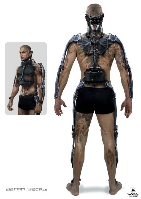 Sci Fi Exo Suit, Sci Fi Exoskeleton, Exoskeleton Concept Art, Elysium Exoskeleton, Exoskeleton Suit Concept Art, Exosuit Concept Art, Exo Suit Concept Art, Elysium Concept Art, Cybernetic Augmentation