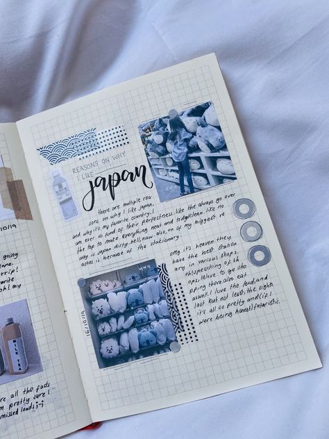 Japan Journal Ideas, Japan Scrapbook, Bullet Journal Japan, Journaling 2024, Japan Journal, Notebooks Ideas, Writing Aesthetics, Bullet Journal For Beginners, Tokyo Japan Travel