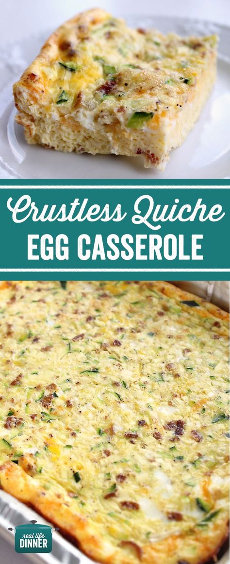 Quiche Recipes Without Crust, Quiche Without Crust, Egg Casserole Recipes Healthy, Egg Quiche Recipes, Quiche Recipes Crustless, Meatless Breakfast, Egg Recipes For Dinner, Breakfast Meat, Quiche Recipes Easy