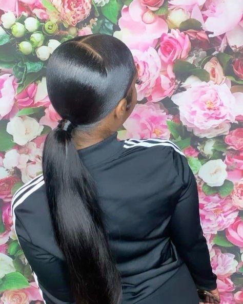 Middle Part Curly Hair Ponytail, We’ve Ponytail, Low Invisible Ponytail, Low Slick Ponytail Weave Middle Part, 16 Inch Ponytail Weave, Sleek Low Ponytail Middle Part, Middle Part Slick Back Ponytail Weave Curly, V Part Low Ponytail, Slick Back Ponytail For Prom