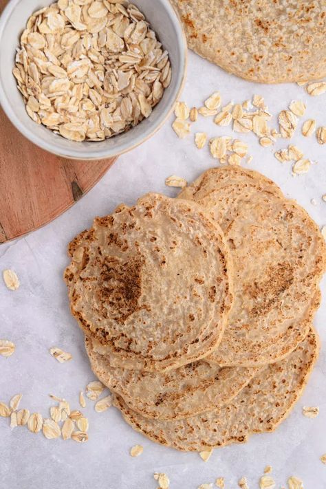 Oatmeal Wraps, Oatmeal Tortillas, Low Carb Oatmeal, Just Ingredients, Make Oatmeal, Diary Free, Easy Oatmeal, Tortilla Recipe, Healthy Oatmeal