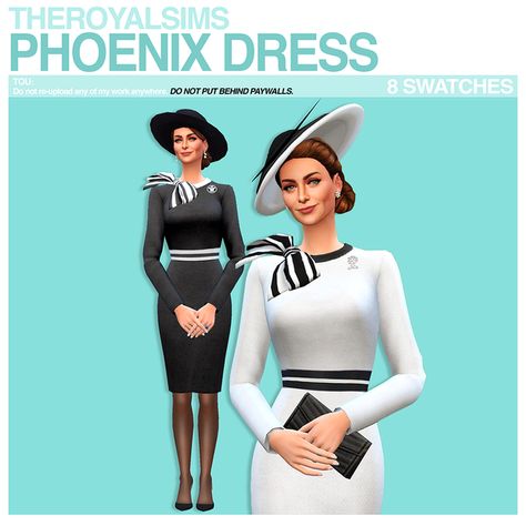 THEROYALSIMS PHOENIX DRESS | Patreon Sims 4 Royal, Phoenix Dress, Colour Outfit, Sims Love, Royal Clothes, Mod Hair, Trooping The Colour, Cc Mods, Royal Dresses