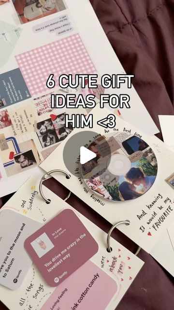 Grishma Bhushan🤍 | cute diy projects & gift ideas on Instagram: "6 super cute gift ideas for him <3 
1. Pop up card - leave a cute message for him 
2. A love jar filled with reasons why you love him
3. A photo frame with your pictures and full of 💋
4. A puzzle card: solve to reveal a secret message 
5. A heart shaped flip card that shows sizes of things 
6. Maze card because t always find your way back to him <3

#gifts #giftideas" Cute Message For Him, Cute Gift Ideas For Him, Maze Card, Message For Him, Cute Messages For Him, Love Cards For Him, Find Your Way Back, Cute Message, Cute Gift Ideas