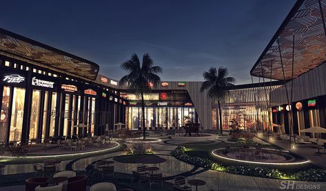 BOULEVARD FOODCOURT on Behance Food Plaza Design Plan, Food Court Landscape Design, Foodcourt Design Outdoor, Food Court Design Outdoor, Restaurant Design Plan, Graphic Design Landscape, Food Court Design, Mosque Design Islamic Architecture, Restaurant Facade