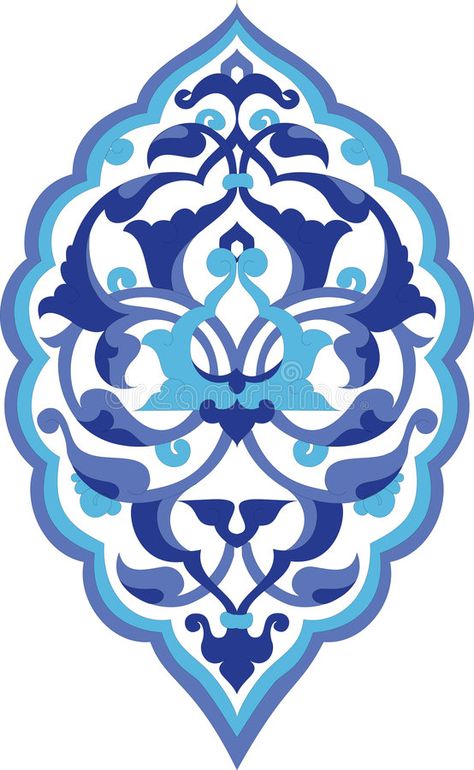 Ottoman rumi design. Vector illustration with navy and blue colors , #ad, #design, #Vector, #Ottoman, #rumi, #blue #ad Ottoman Pattern, Traditional Ottoman, Islamic Tiles, Islamic Motifs, Ornamental Design, Turkish Tiles, Turkish Pattern, Islamic Patterns, Ottoman Design