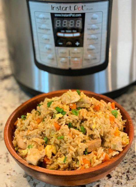 Instant Pot Chicken Fried Rice - The Cookin Chicks Instant Pot Chicken Fried Rice, Instapot Recipes Chicken, The Cookin Chicks, Chicken Fried Rice Recipe, Pot Recipes Easy, Instant Pot Recipes Chicken, Time Skip, Chicken Fried Rice, Chicken Fried