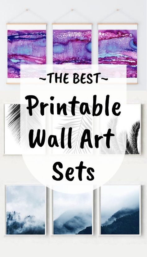 The best printable wall art sets on Etsy -- these triptych art sets are affordable and easy to print out at home or copy shop and give a cohesive look to your artwork on display. Triptic Art, Triptych Art, Cactus Poster, Lovely Pictures, 3 Piece Painting, Triptych Wall Art, Painting Canvases, Canvas Painting Tutorials, Cactus Wall Art