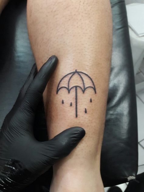 Bmth Umbrella Tattoo, That’s The Spirit Tattoo Bmth, Bring Me The Horizon Tattoo, Horizon Tattoo, Bmth Tattoo, Fishing Hook Tattoo, Questioning Reality, Hook Tattoos, Umbrella Tattoo