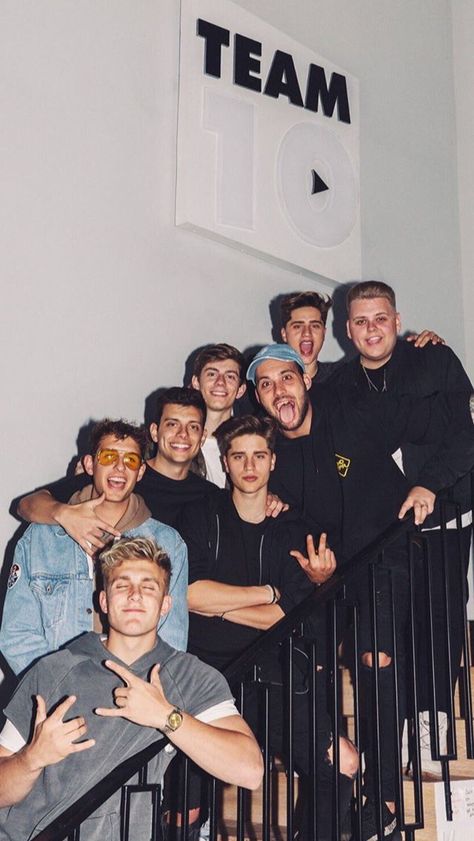 Jake Paul, Kade Speiser, Anthony Trujillo, Chance Sutton, Chad Tepper, Emilio Martinez, Ivan Martinez, & Nick Crompton Anthony Trujillo, Jack Paul, Jake Paul Team 10, Logan And Jake, Marcus Dobre, Me And My Boyfriend, Emilio Martinez, Team 10, Martinez Twins