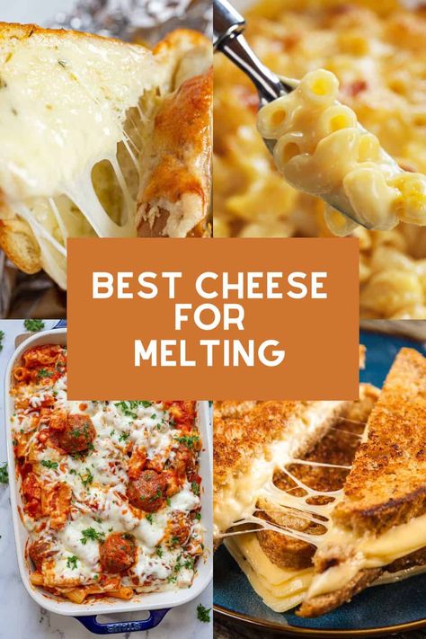 Best Cheese for Melting and when to use them (Ranked) Beef Cannelloni Recipes, Melting Pot Cheese Fondue, Taleggio Cheese, Melting Cheese, Best Vegan Cheese, Cannelloni Recipes, Muenster Cheese, Italian Comfort Food, Cheese Tasting