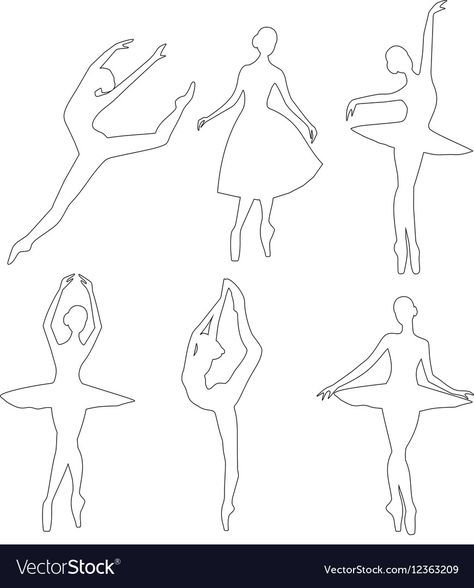 Ballerina Diy Crafts, Ballerina Template Free Printable, Ballerina Silhouette Printable Free, Ballerina Cutout, Ballerina Silhouette Art, Ballerina Outline, Ballerina Crafts, Ballerina Vector, Ballerina Jumping