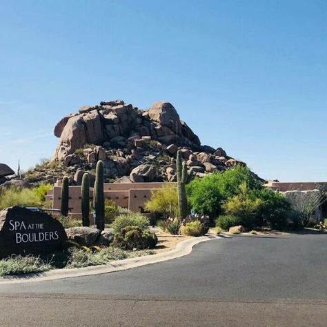 Nestled amid ancient rock formations, the Spa at the Boulders is the ultimate oasis in the desert. Boulders Resort And Spa Arizona, Arizona Spa, Arizona Attractions, Oasis In The Desert, Women Wellness, Japanese Bath, Desert Environment, Desert Oasis, Resort And Spa