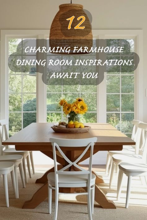 Discover my collection of enchanting farmhouse dining room ideas that will transform your space into a cozy retreat. From rustic wooden tables to bright sunflower centerpieces, these inspirations bring warmth and charm to any home. Let’s create a welcoming atmosphere where friends and family will love to gather. Fresh Dining Room Ideas, Farmhouse Dining Room Colors, Modern Farmhouse Dining Room Ideas, Modern Victorian Bedroom Ideas, Farmhouse Dining Room Design, Modern Victorian Bedroom, Farmhouse Dining Room Ideas, Eclectic Dining Room, Modern Farmhouse Dining Room